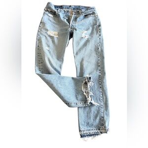Levi's 501 Button Fly Extreme Distressed Jeans